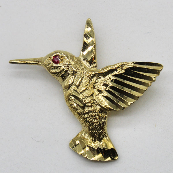 Synthetic Ruby Humming Bird Pendant | 0.01ct |
