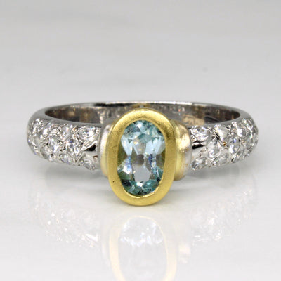Blue Topaz & Quartz Ring | 0.52ct, 0.24ctw | SZ 6.25 |