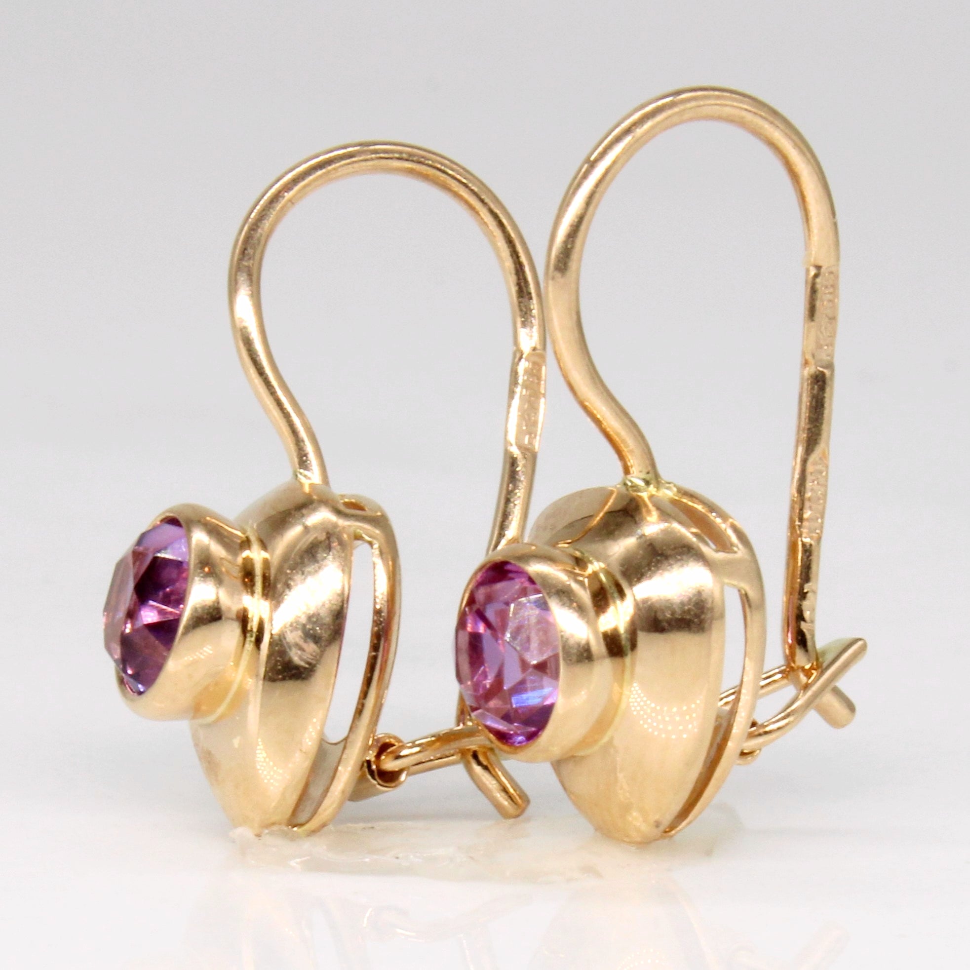 Synthetic Sapphire Drop Earrings | 1.50ctw |