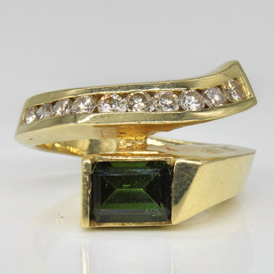 Tourmaline & Diamond Bypass Ring | 1.05ct, 0.50ctw | SZ 6.25 |