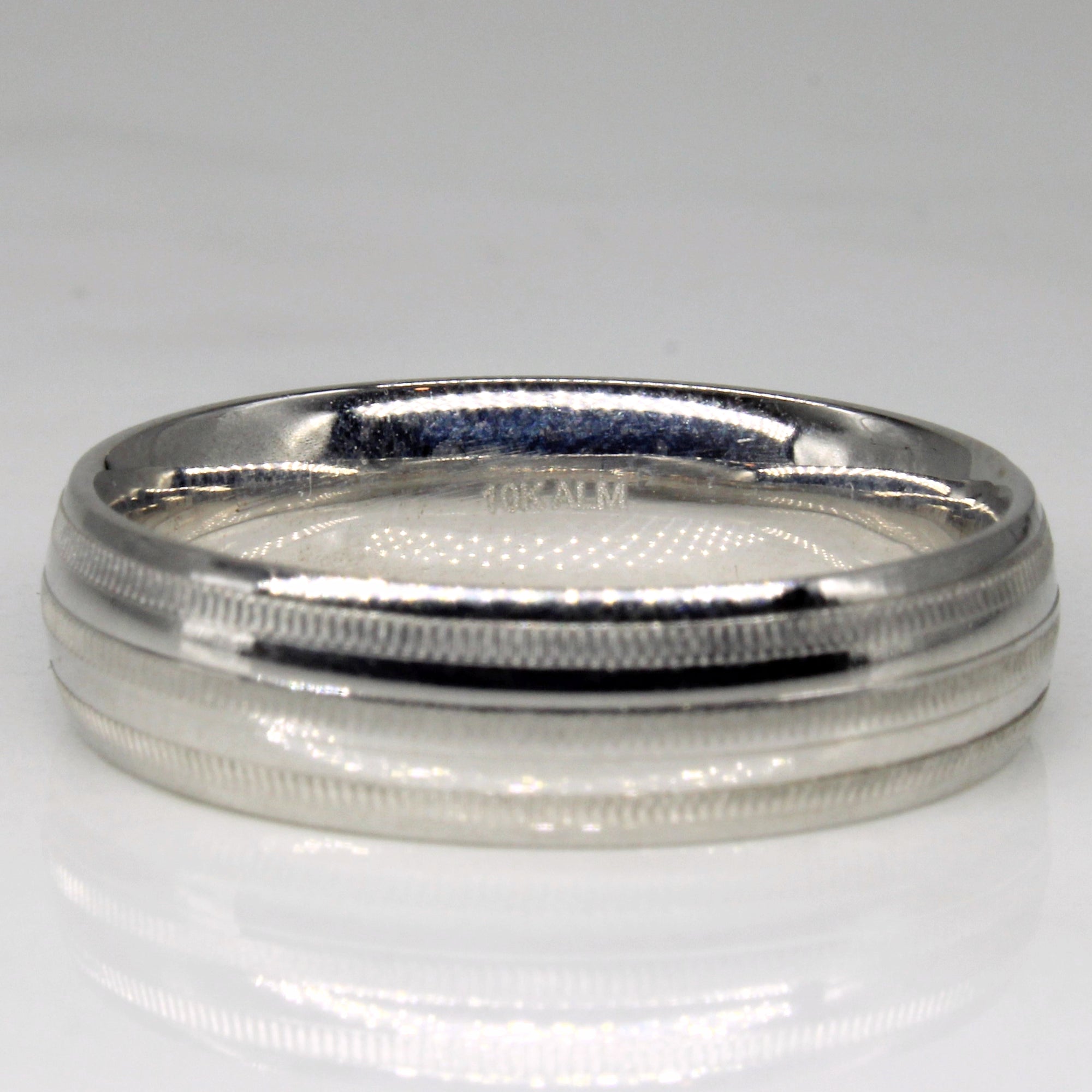 White Gold Patterned Band | SZ 11.75 |