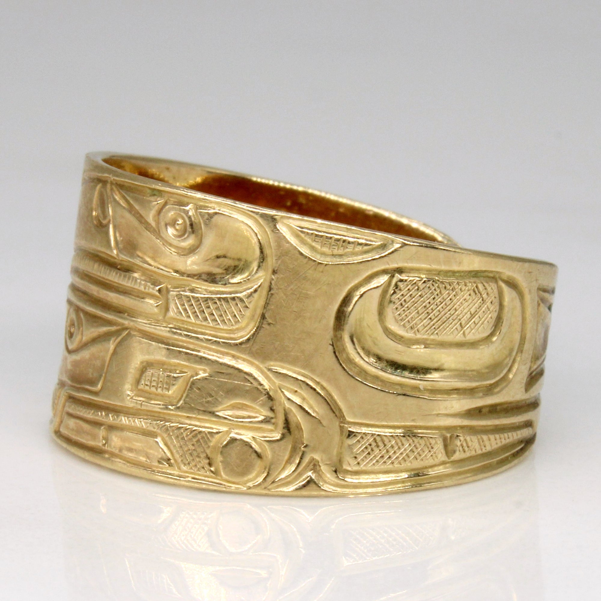 Yellow Gold Indigenous Bird Ring | SZ 10.75 |