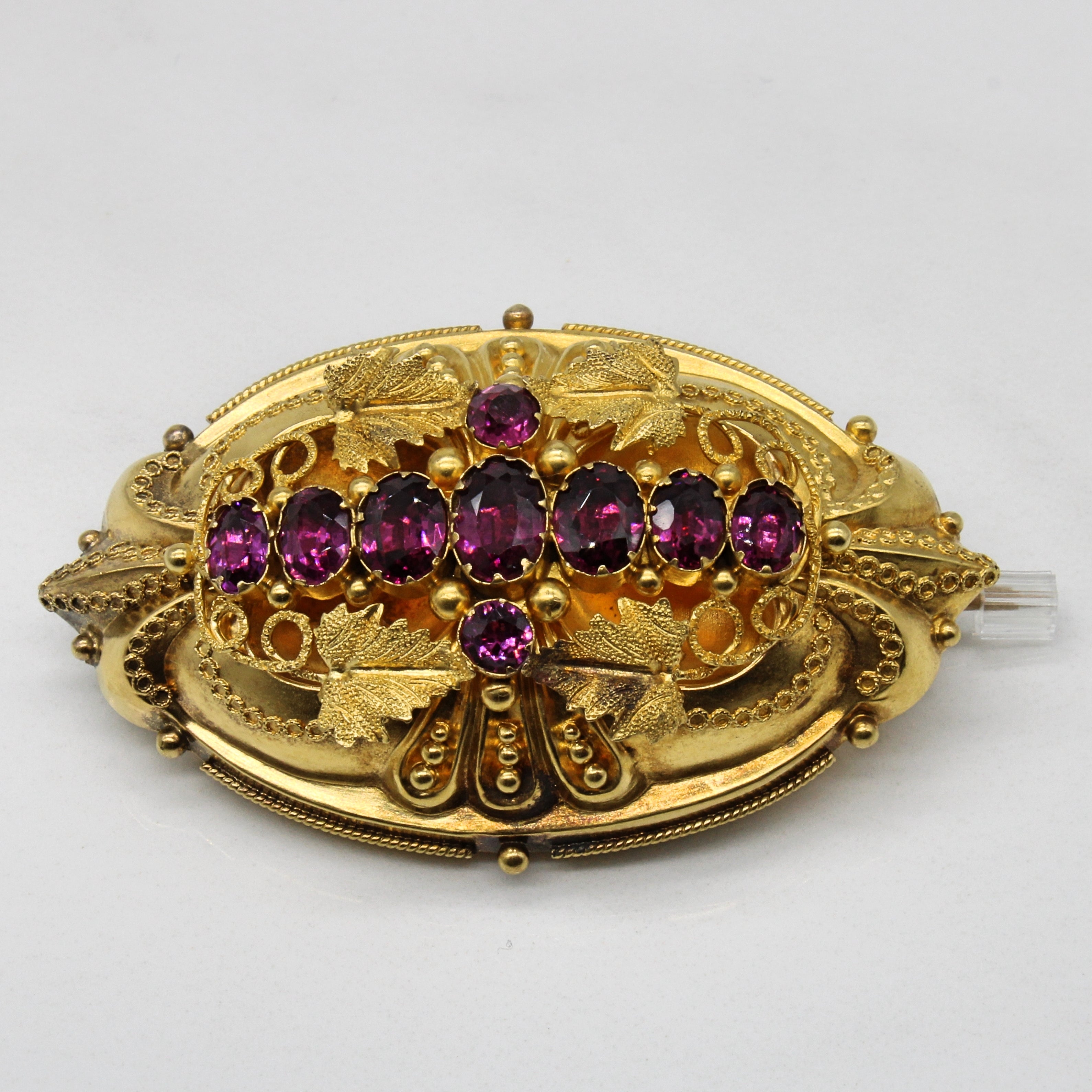 Victorian Era Garnet Brooch | 3.40ctw |