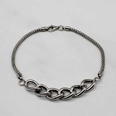 Mixed Link Chain Bracelet | 7.5