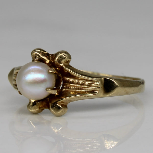 1930s Pearl Solitaire Ring | SZ 5.25 |