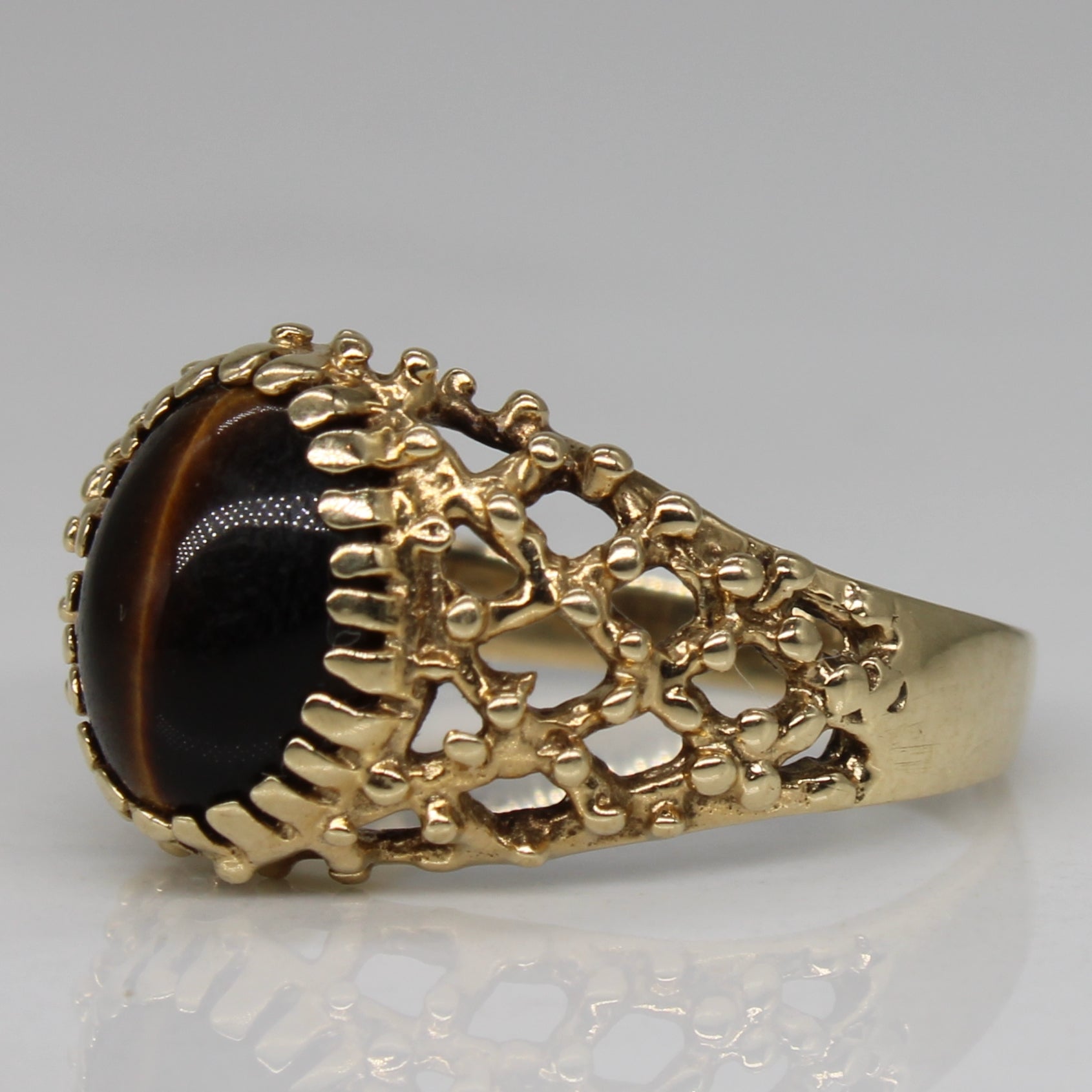 Cat Eye Simulant Cocktail Ring | 1.30ct | SZ 5.75 |