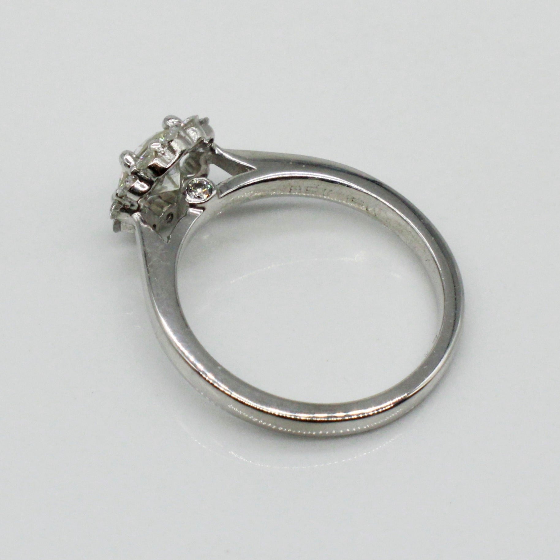 Bespoke' Old European Diamond Halo Engagement Ring | 0.70ctw | SZ 4.75 |