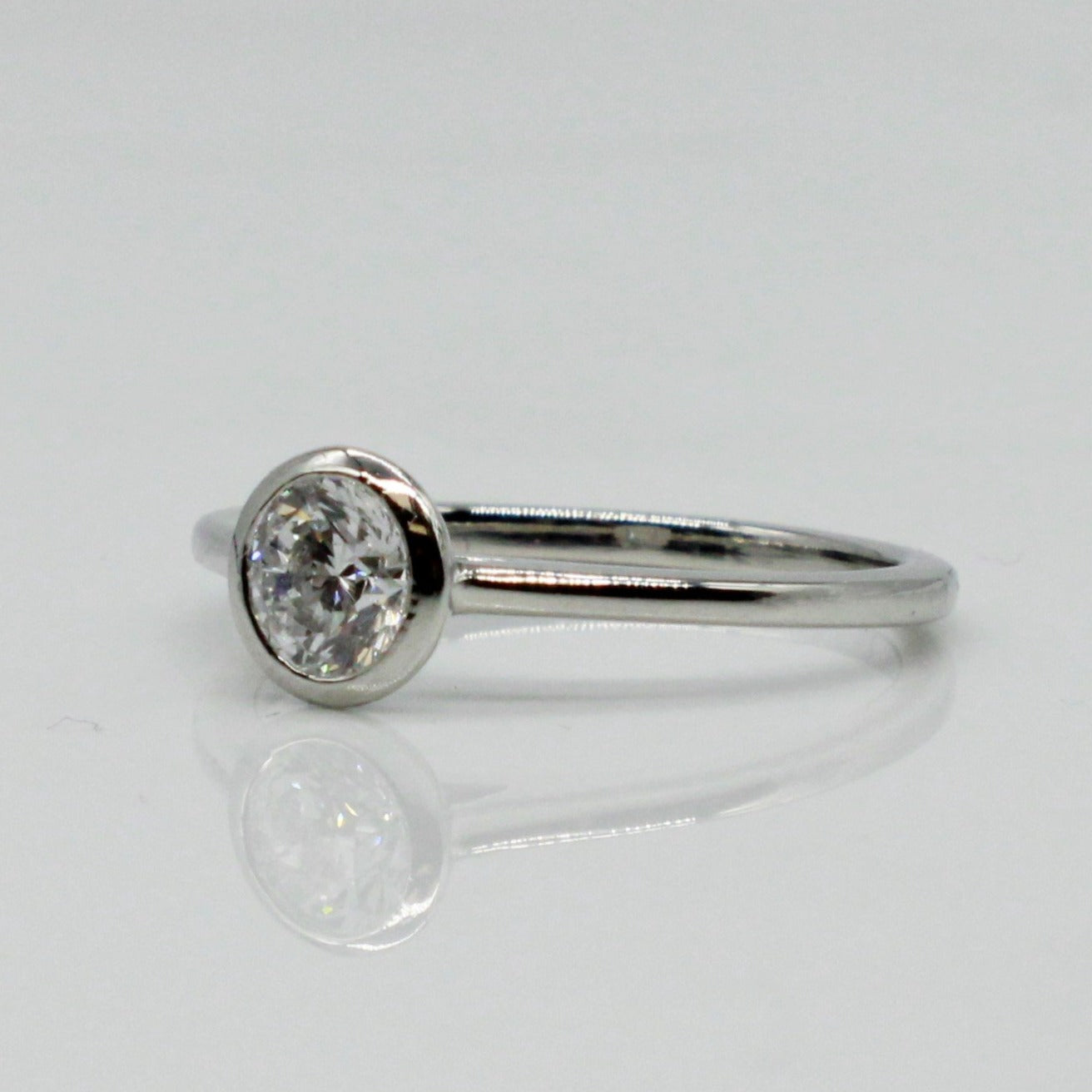 Bespoke' Bezel Set Solitaire Engagement Ring | 0.51ct | SZ 6.5 |