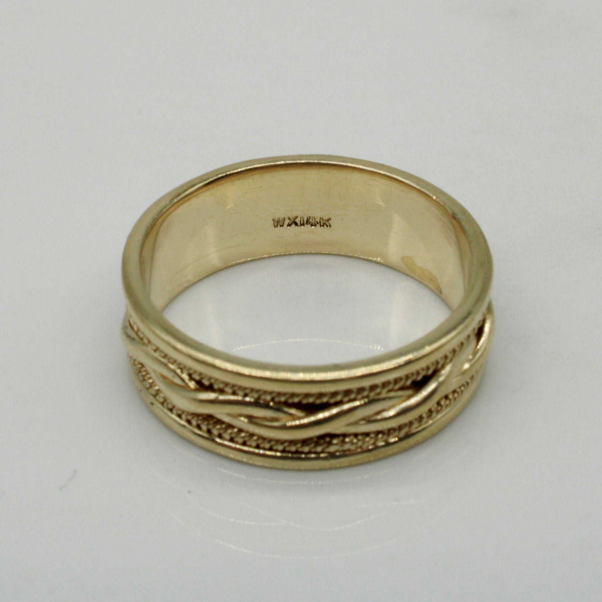 Weave Detailed Gold Band | SZ 11 |