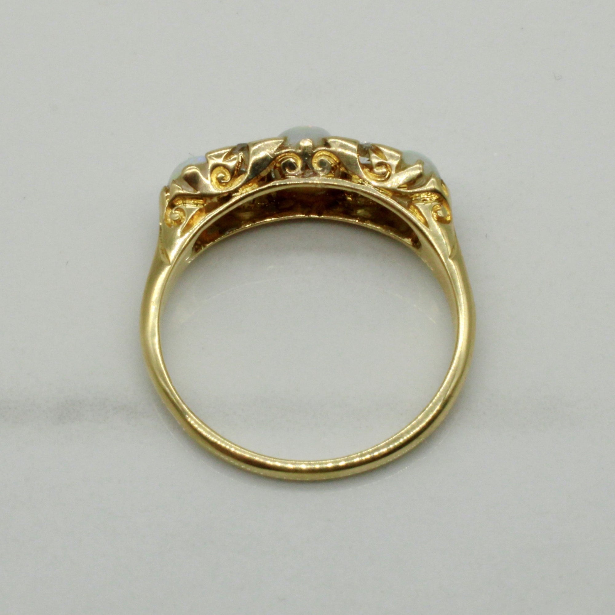 Edwardian Opal Ring | 0.70ctw, 0.24ctw | SZ 7 |