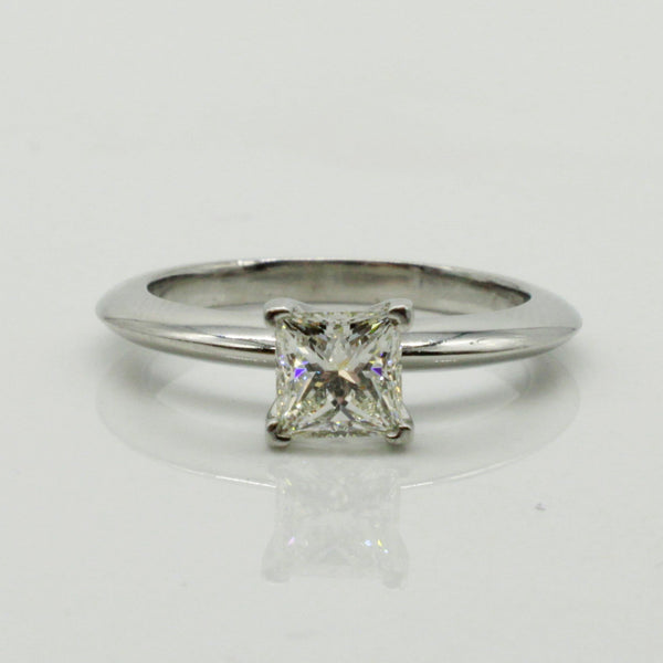 'Tiffany & Co.' Princess-cut Diamond Engagement Ring in Platinum