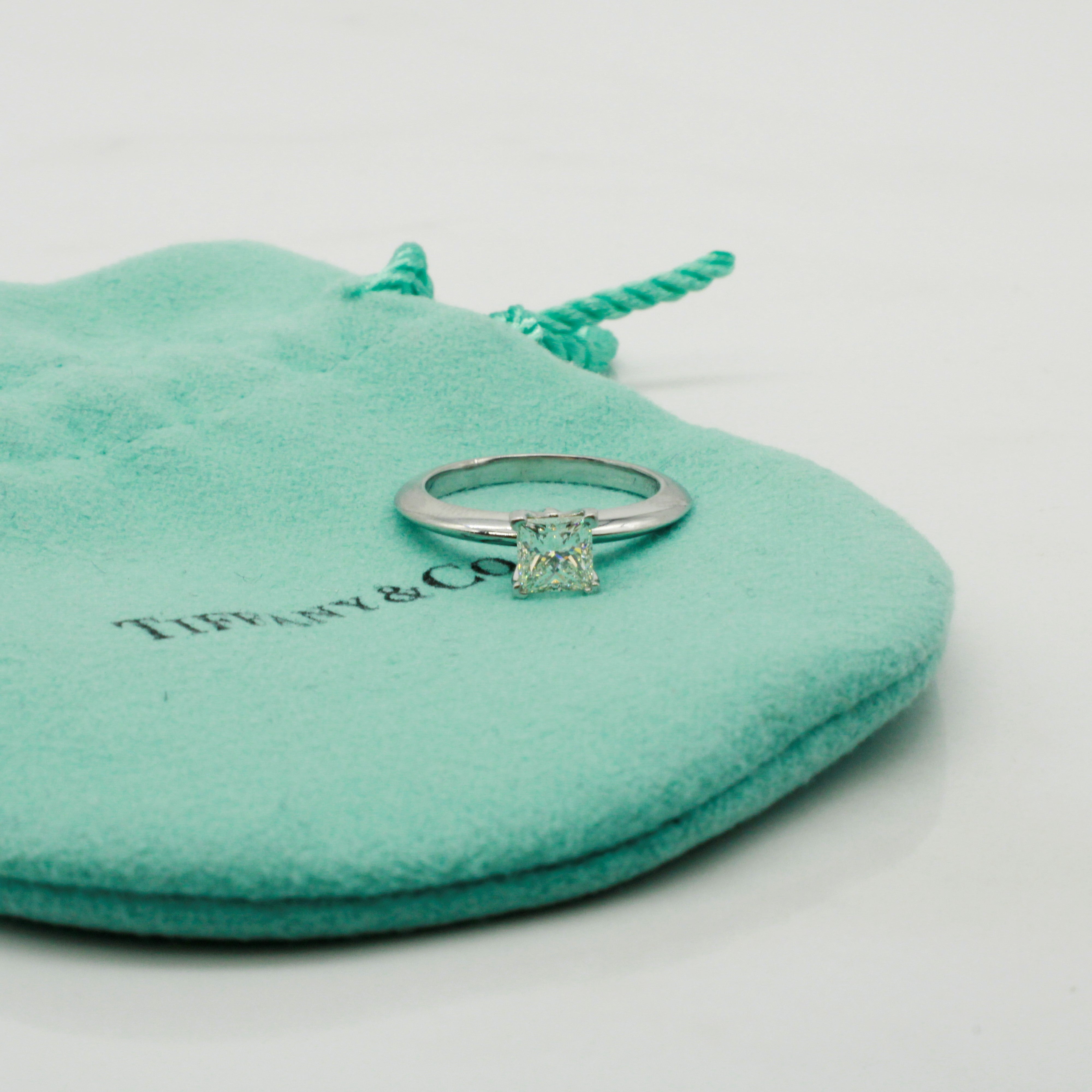 Tiffany & Co.' Princess-cut Diamond Engagement Ring in Platinum