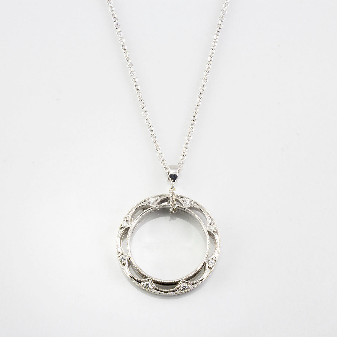 Tacori' Reverse Crescent Necklace | 0.08 ctw Diamonds, 18