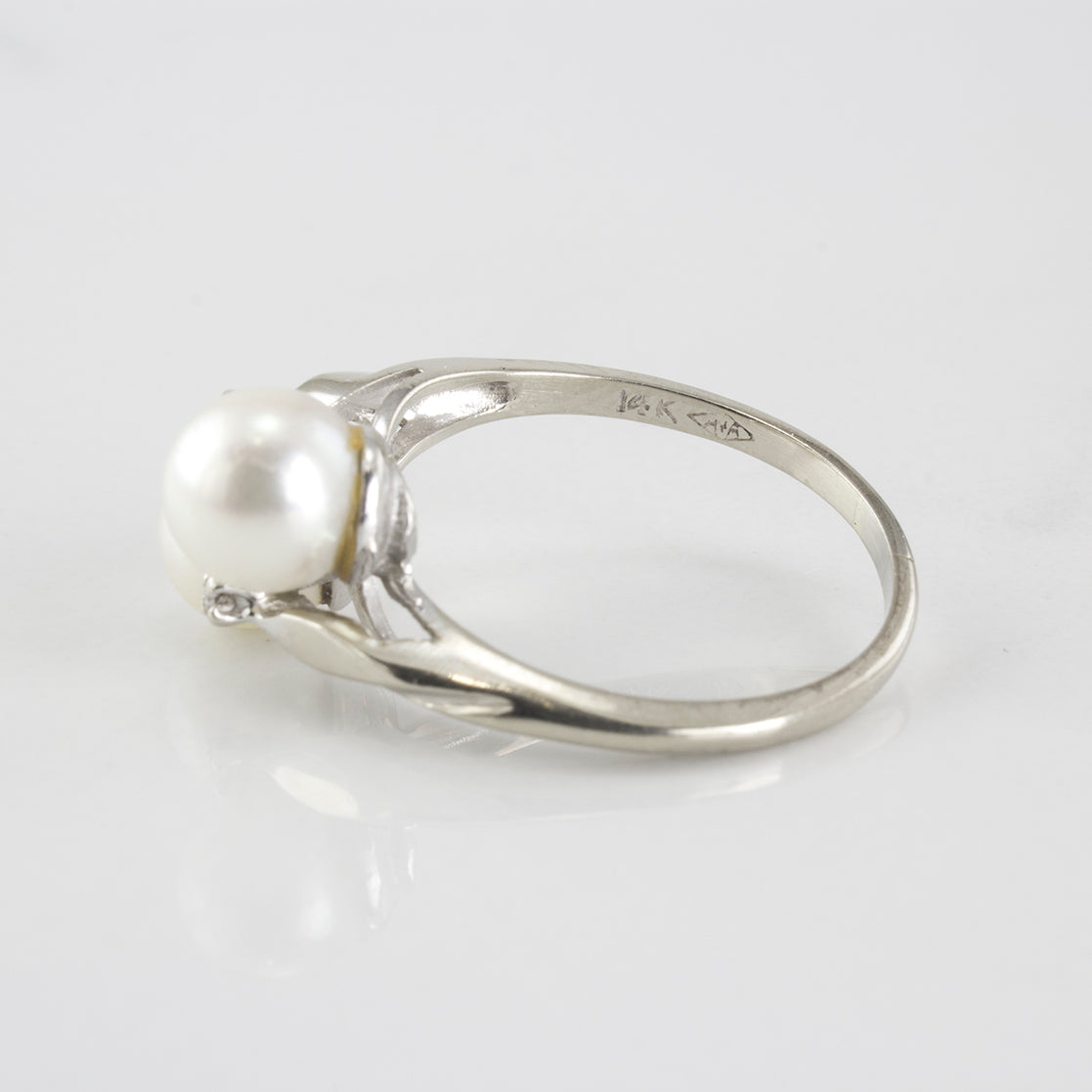 Diamond and Pearl Bypass Ring | 3.92 ctw | SZ 7 |