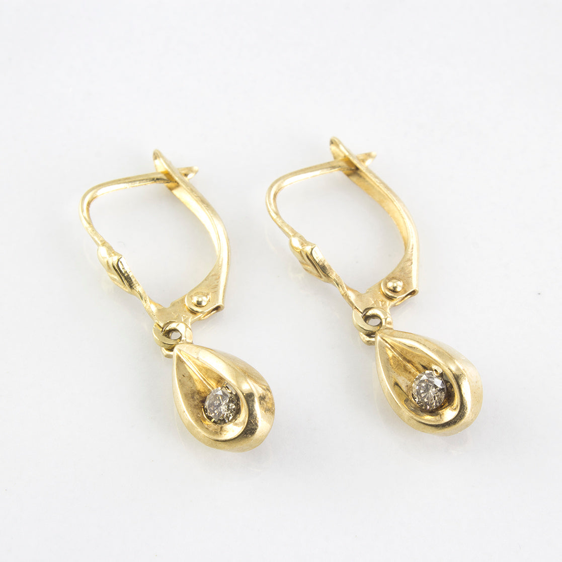 Diamond Drop Latch Back Earrings | 0.12 ctw |