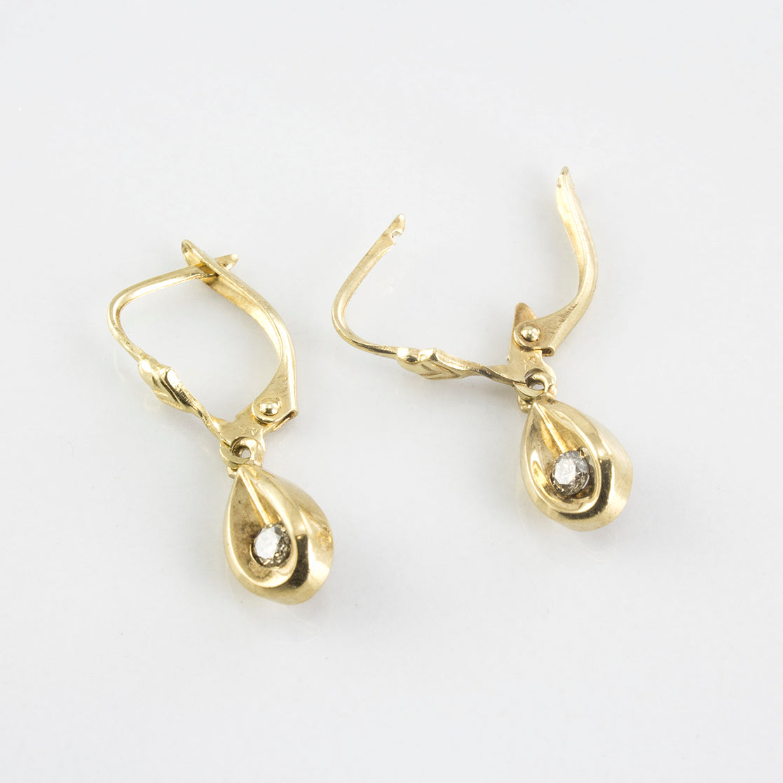 Diamond Drop Latch Back Earrings | 0.12 ctw |