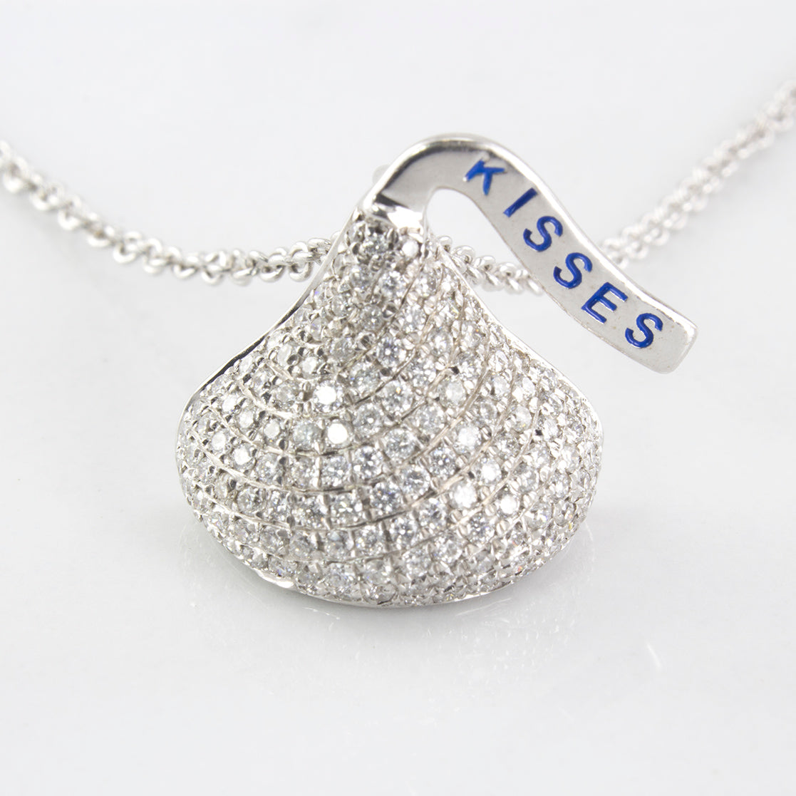 Kisses Pavé Set Diamond Necklace | 0.35 ctw | SZ 18
