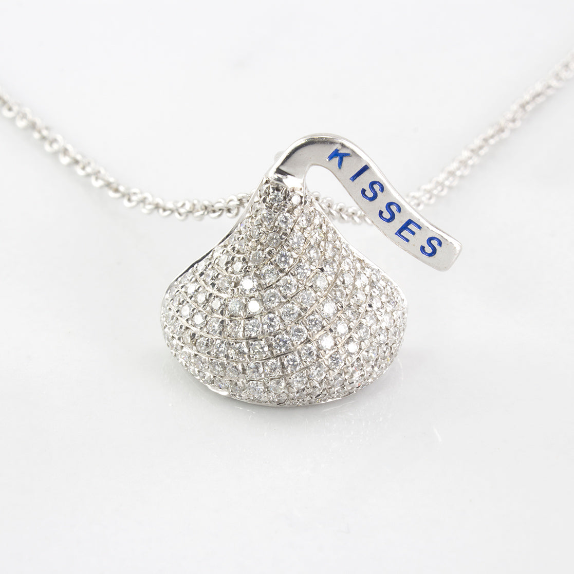 Kisses Pavé Set Diamond Necklace | 0.35 ctw | SZ 18