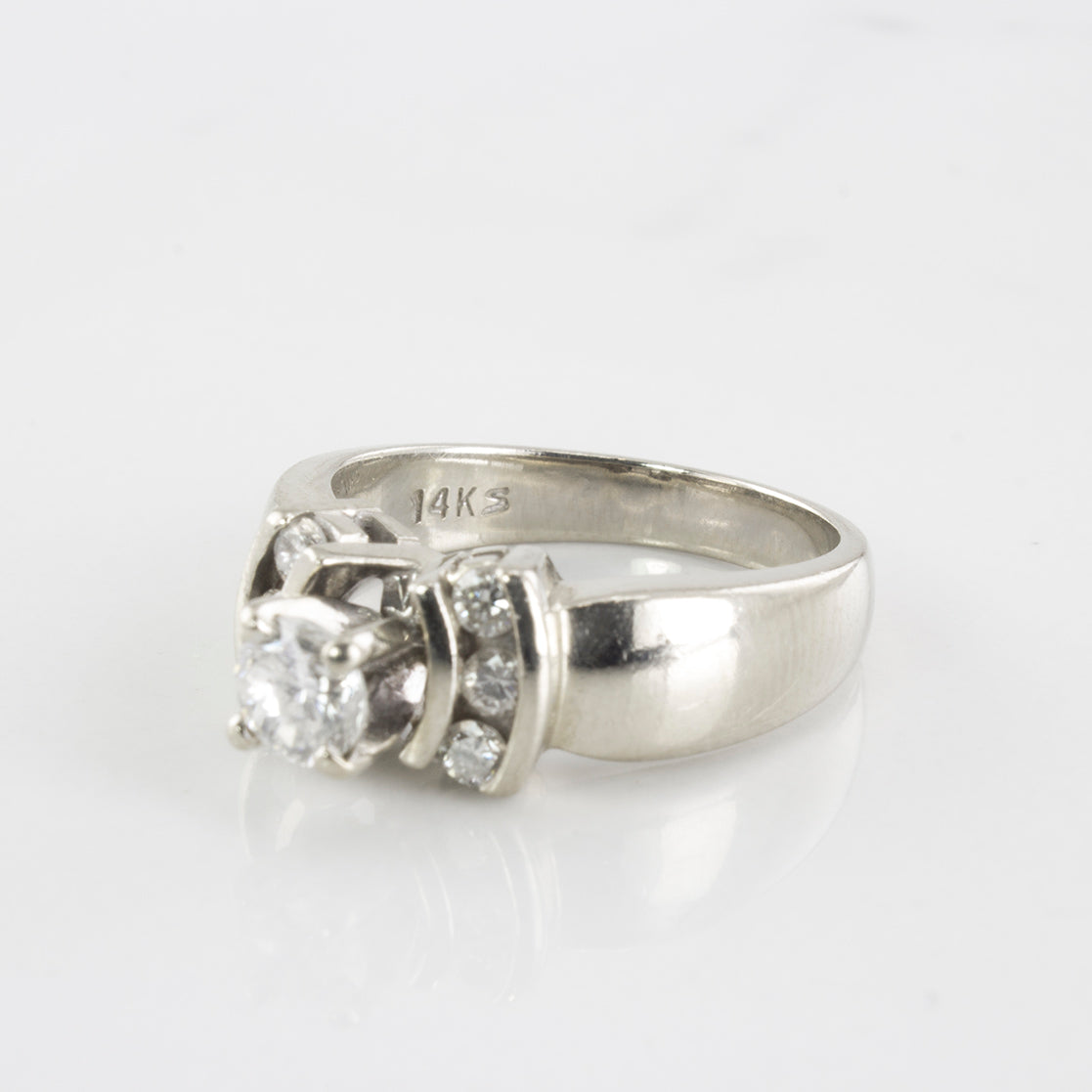 Channel Accented Diamond Engagement Ring | 0.51 ctw | SZ 5.75 |