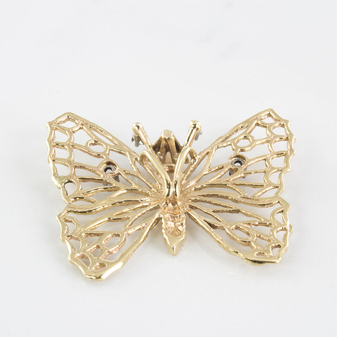 Diamond, Opal and Sapphire Butterfly Pendant | 0.04 ctw |