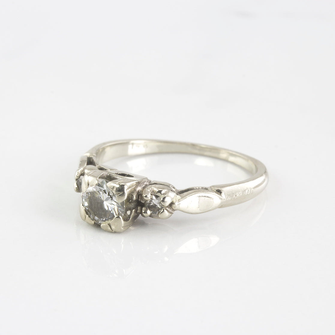 Diamond Three Stone Engagement Ring Circa 1930's | 0.38 ctw | SZ 5.5 |