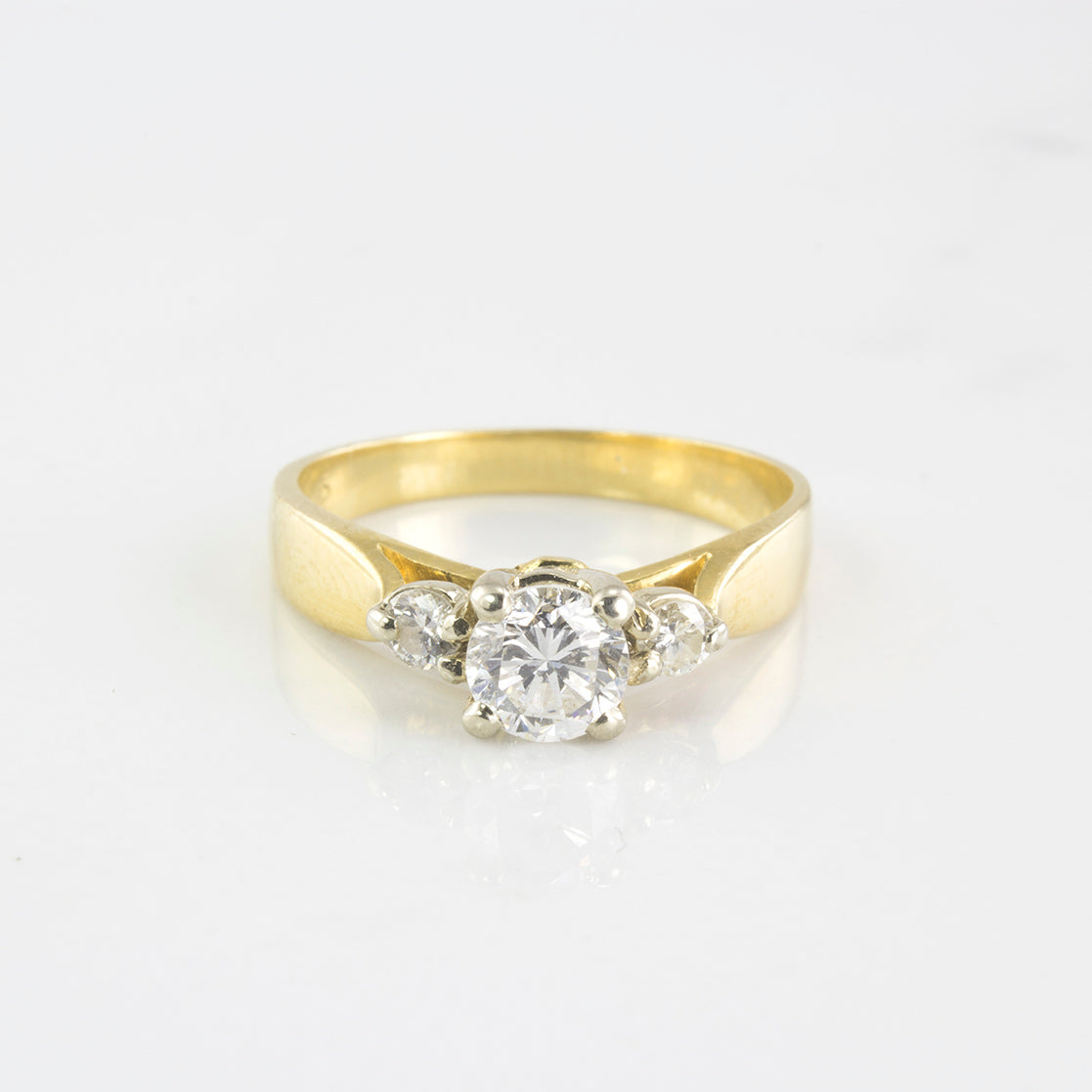 Diamond Three Stone Solitaire Engagement Ring | 0.55 ctw | SZ 5.75 |