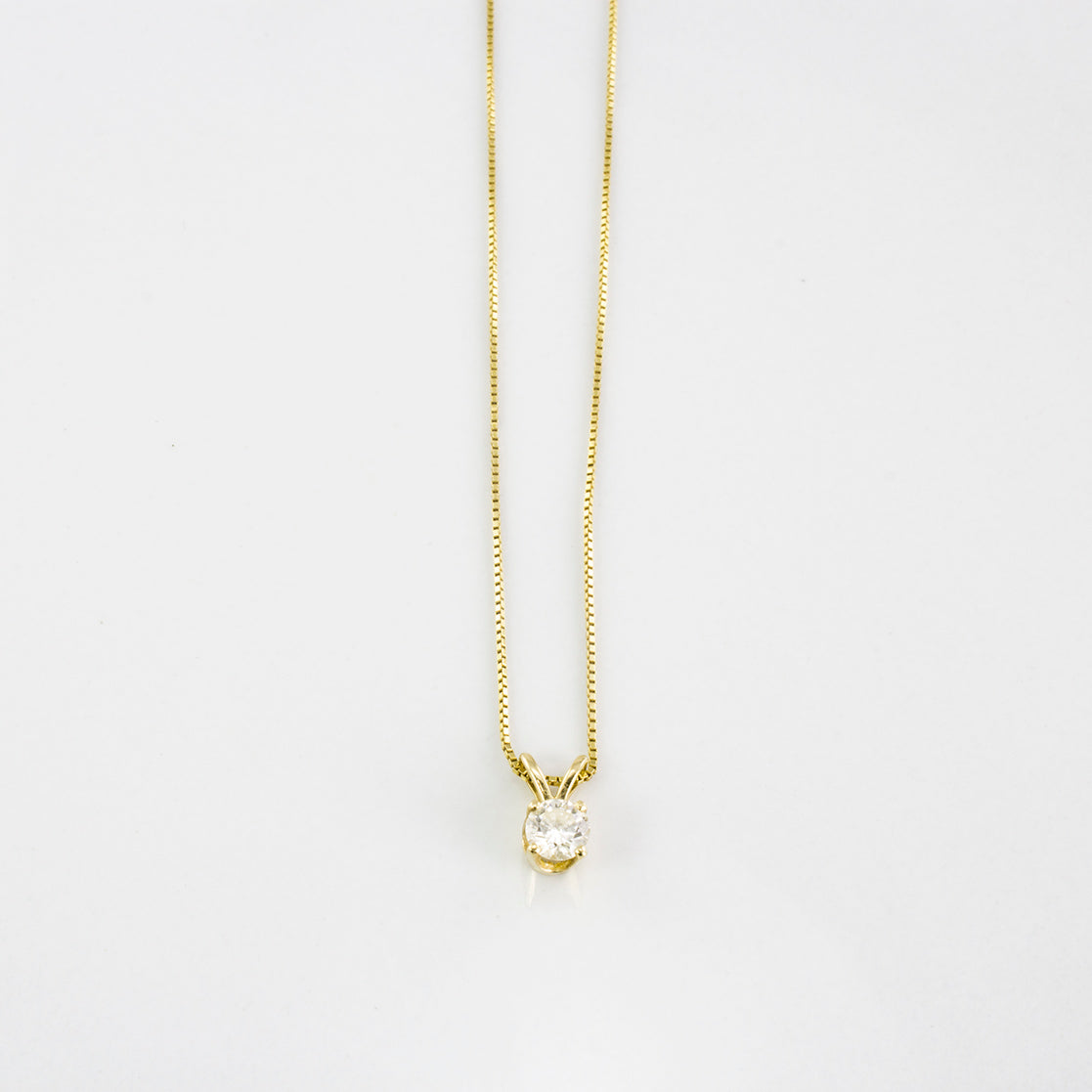 Dainty Diamond Necklace | 0.20 ct | SZ 16