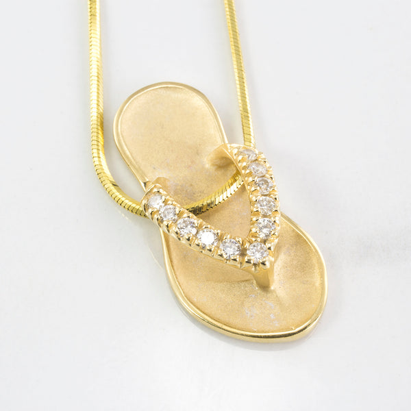 Diamond Sandal Necklace | 0.33 ctw | SZ 16