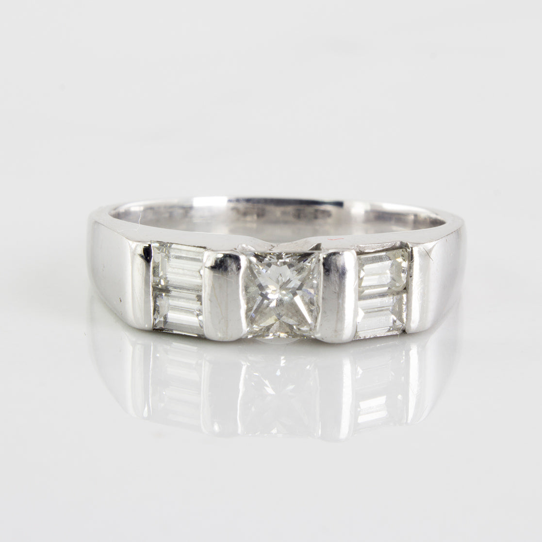 Princess and Baguette Cut Diamond Ring | 0.67 ctw | SZ 6.75 |