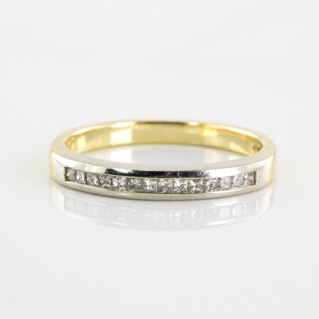 Princess Cut Channel Set Semi Eternity Ring | 0.35 ctw | SZ 6.75 |