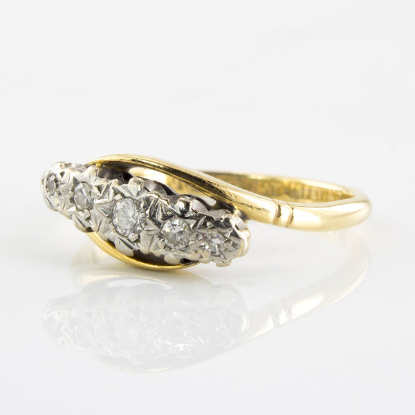 Edwardian Bypass Diamond Ring | 0.17 ctw | SZ 7.25 |