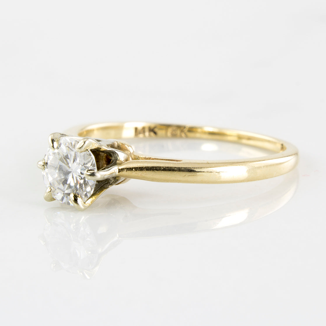 Tapered Cathedral Diamond Solitaire Ring | 0.32 ctw | SZ 4.25 |