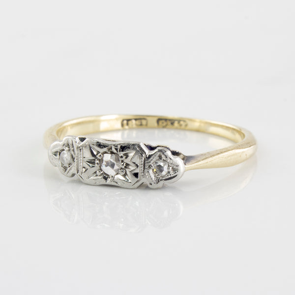Edwardian Era Rose Cut Diamond Ring  | 0.05 ctw | SZ 6 |