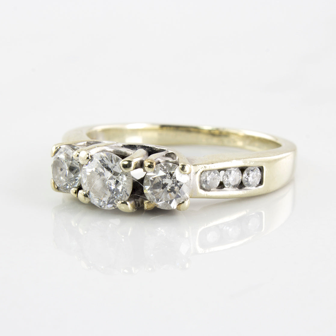 Three Stone Diamond Ring | 0.84 ctw | SZ 5.5 |