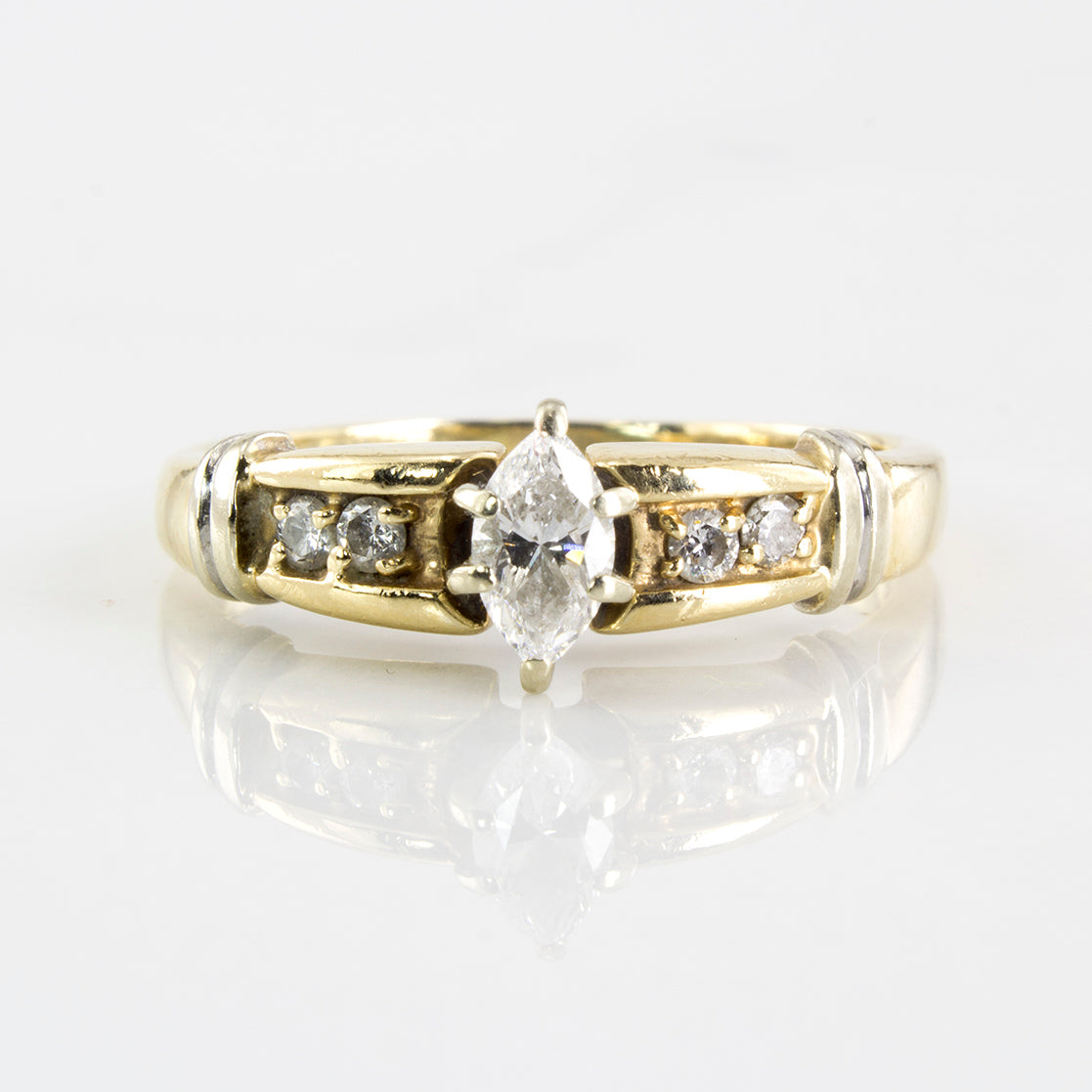 Marquise Cut Diamond Engagement Ring | 0.37 ctw | SZ 7.5 |
