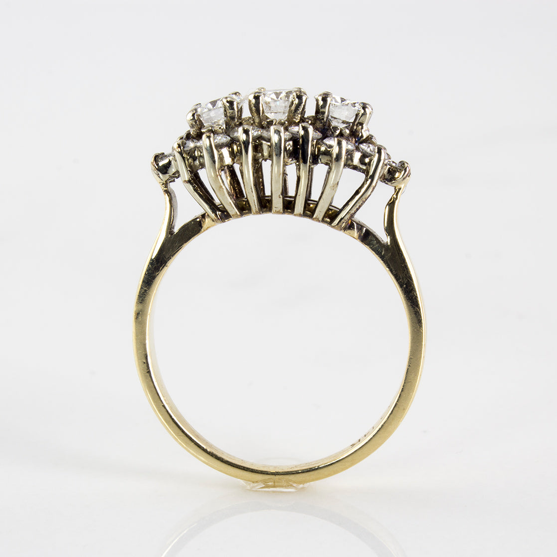 1960's Diamond Cluster Ring | 0.96 ctw | SZ 5 |
