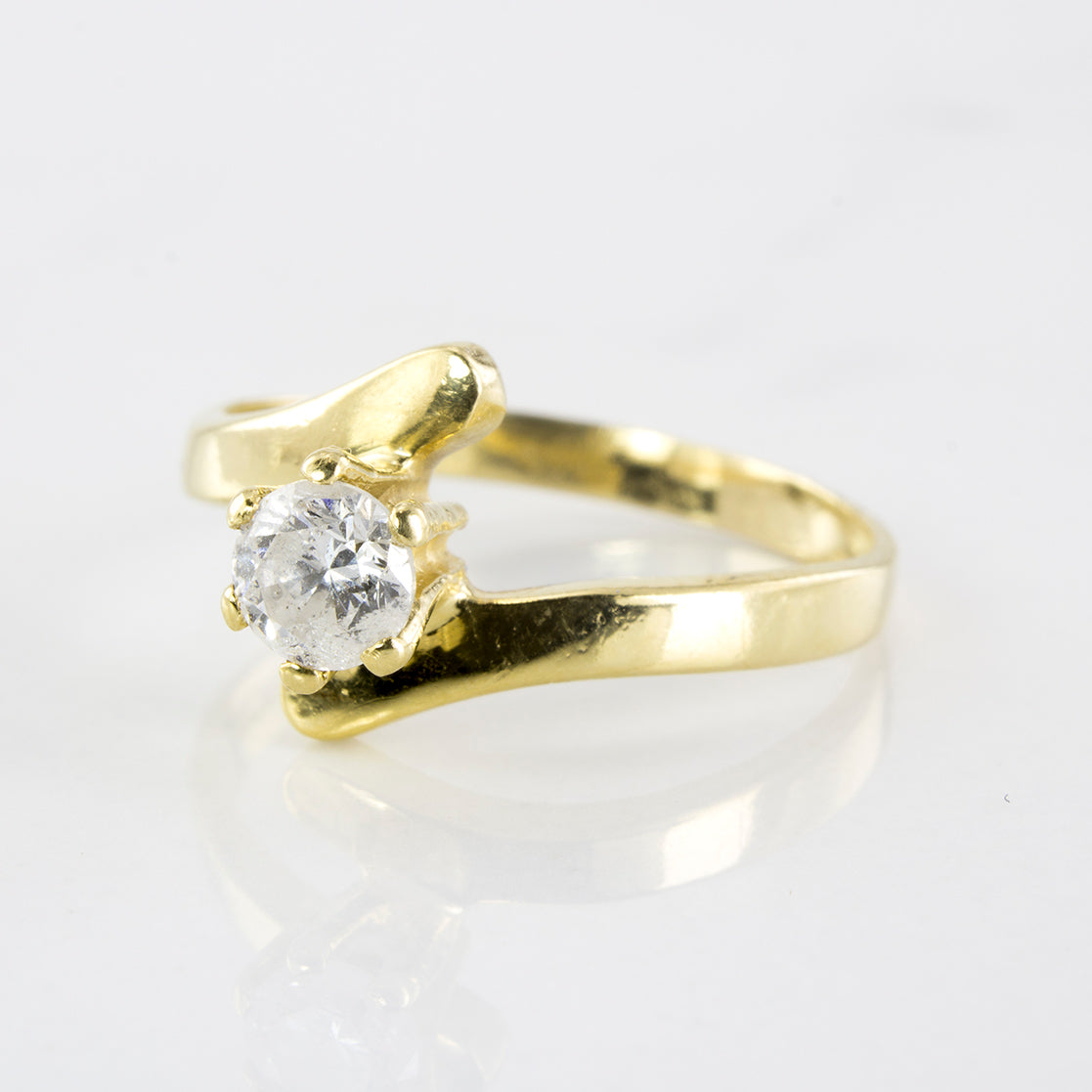 Bypass Diamond Solitaire Ring | 0.37 ctw | SZ 7.5 |