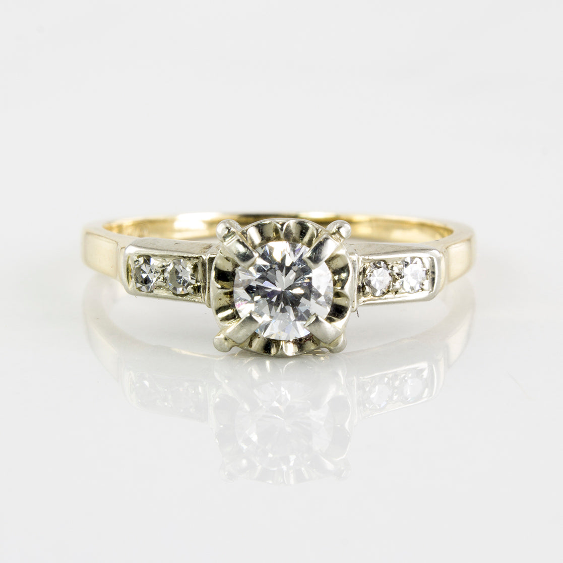 Early Retro Era Engagement Ring  | 0.29 ctw | SZ 5.5 |