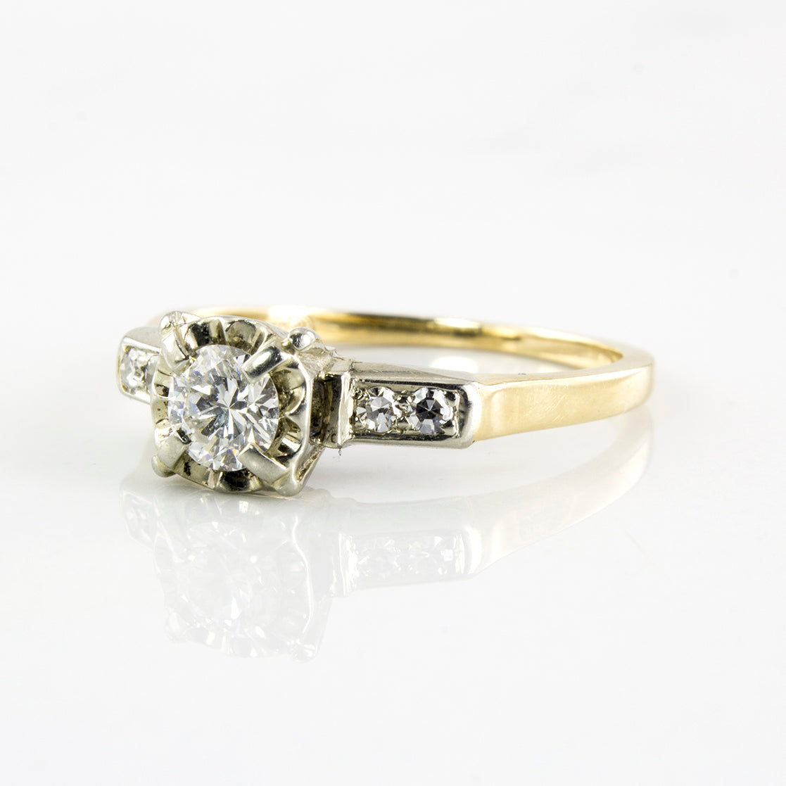 Early Retro Era Engagement Ring  | 0.29 ctw | SZ 5.5 |