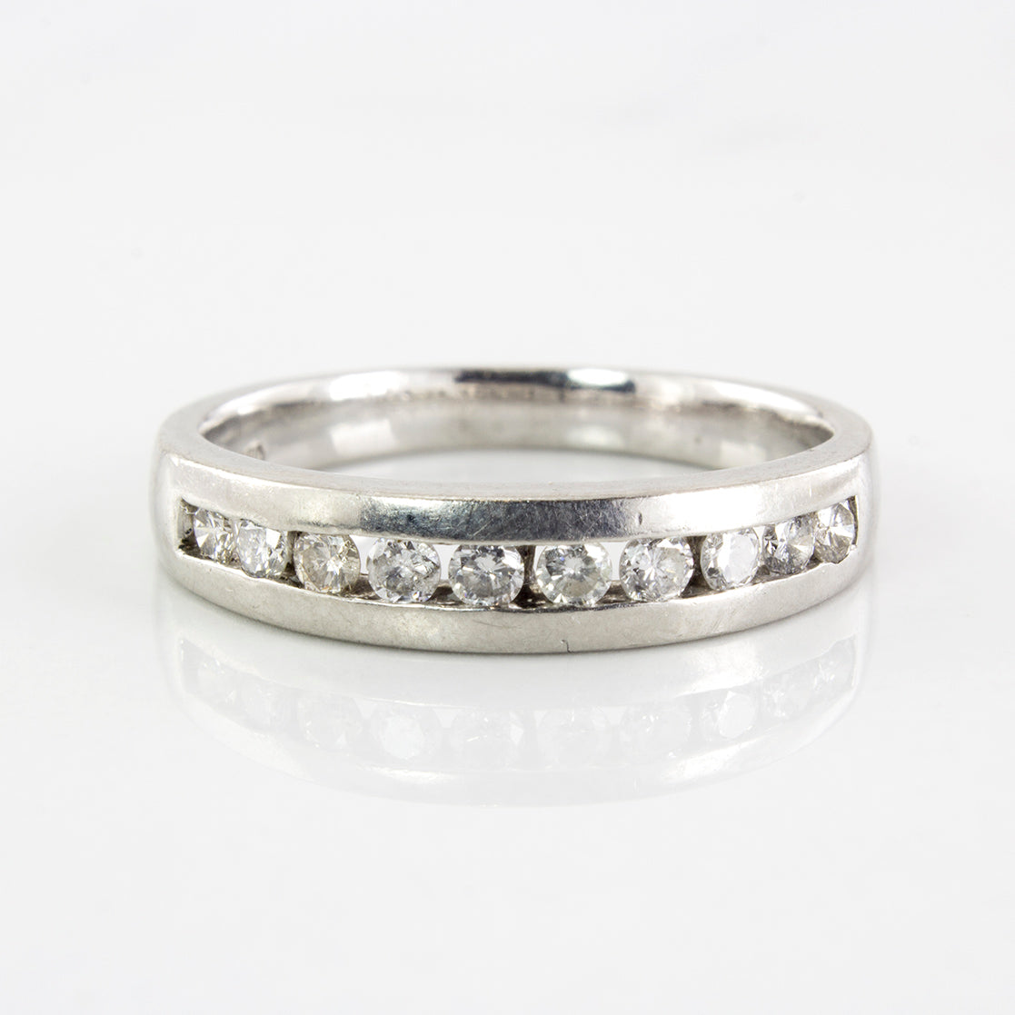 Platinum Semi Eternity Diamond Ring | 0.28 ctw | SZ 6.5 | – 100 Ways