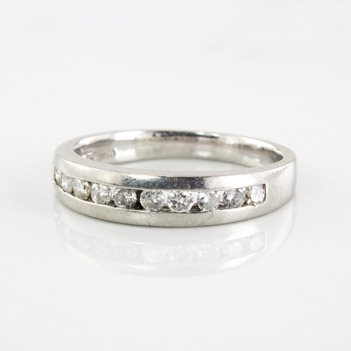 Platinum Semi Eternity Diamond Ring | 0.28 ctw | SZ 6.5 |