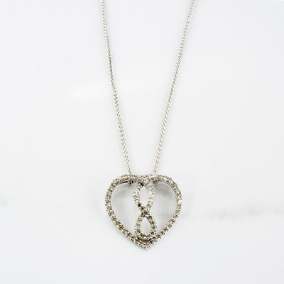Infinity Heart Necklace | 0.36 ctw | SZ 18