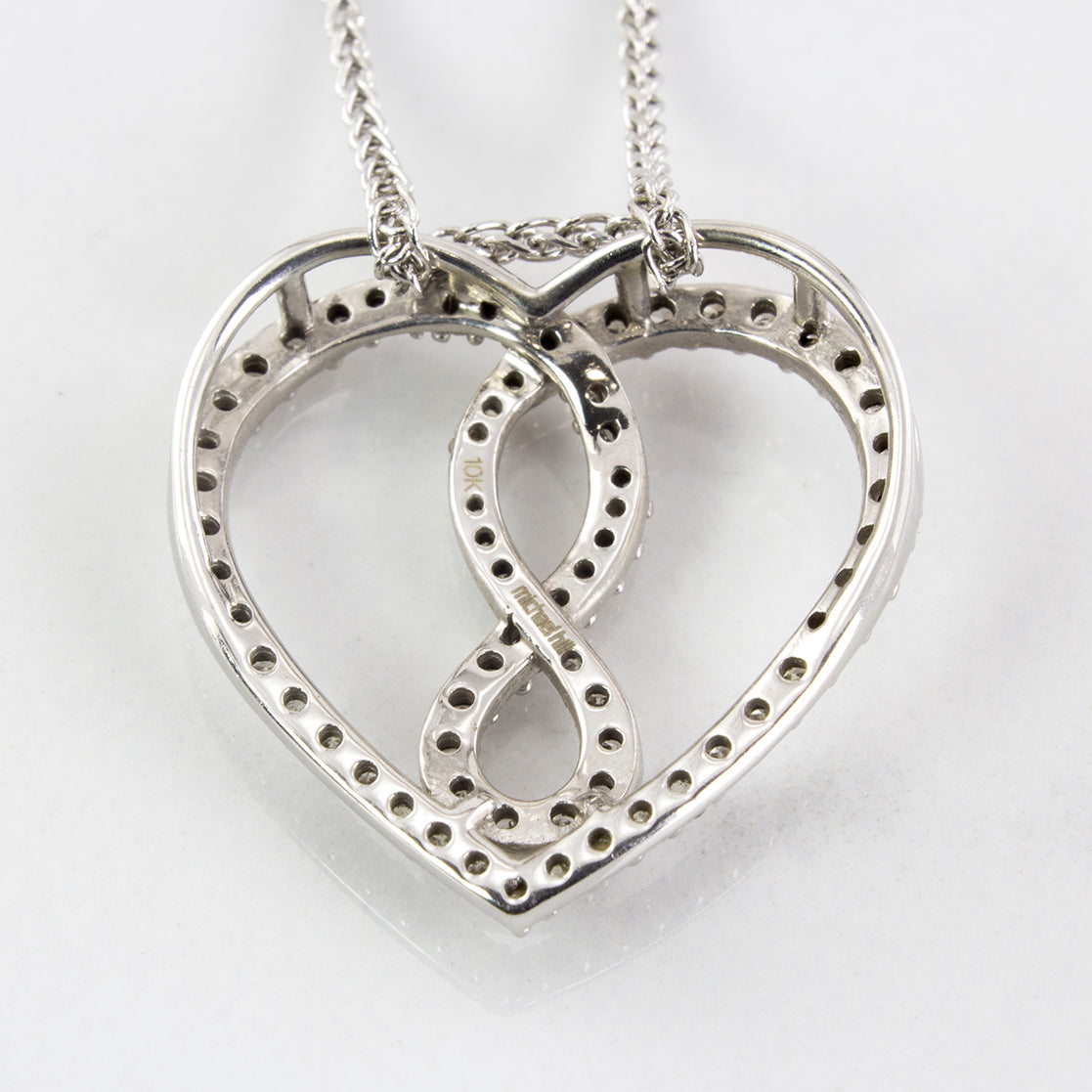 Infinity Heart Necklace | 0.36 ctw | SZ 18