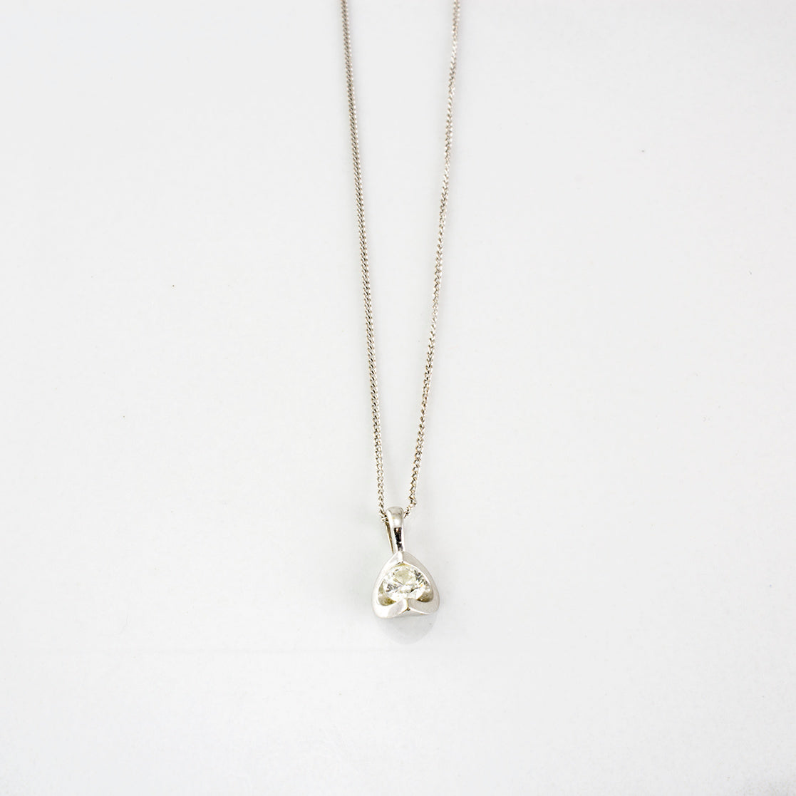 Half Moon Set Canadian Diamond Necklace | 0.15 ctw | SZ 20