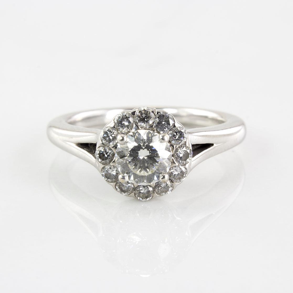Split Shank Canadian Diamond Halo Ring | 0.79 ctw | SZ 5.25 |