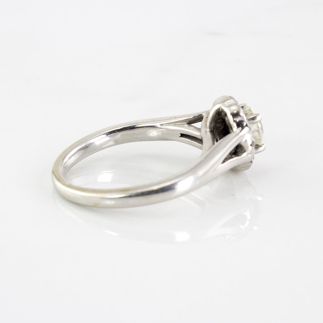 Split Shank Canadian Diamond Halo Ring | 0.79 ctw | SZ 5.25 |