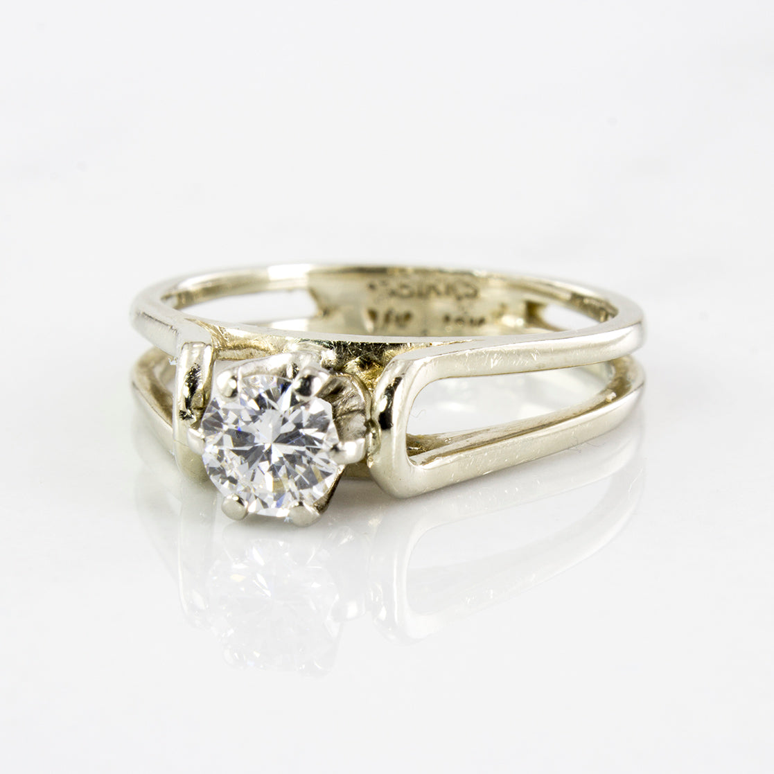 'Birks' Vintage Split Shank Engagement Ring | 0.32 ctw | SZ 4.25 |