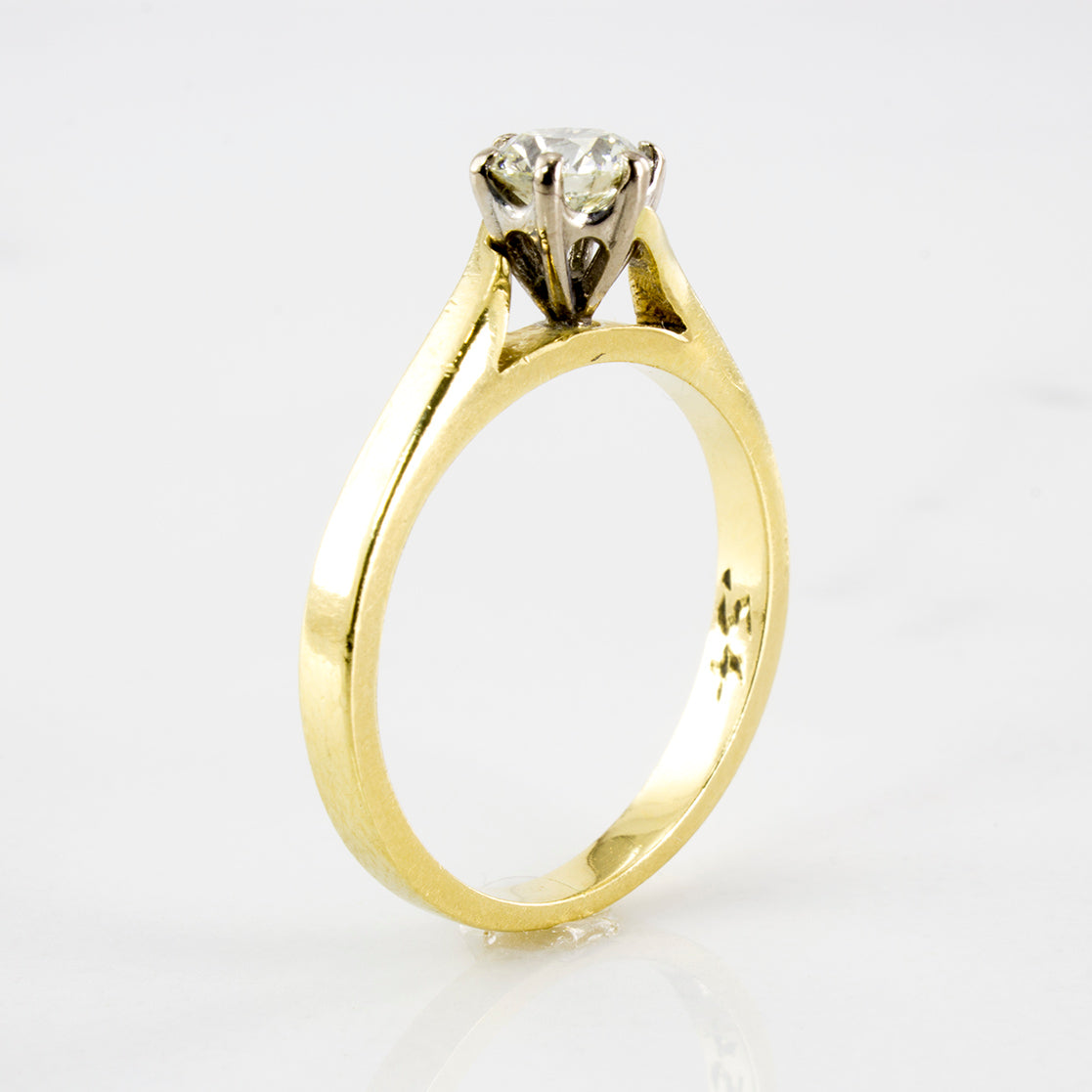 Elegant Diamond Solitaire Bypass Ring | 0.54 ctw | SZ 7 |