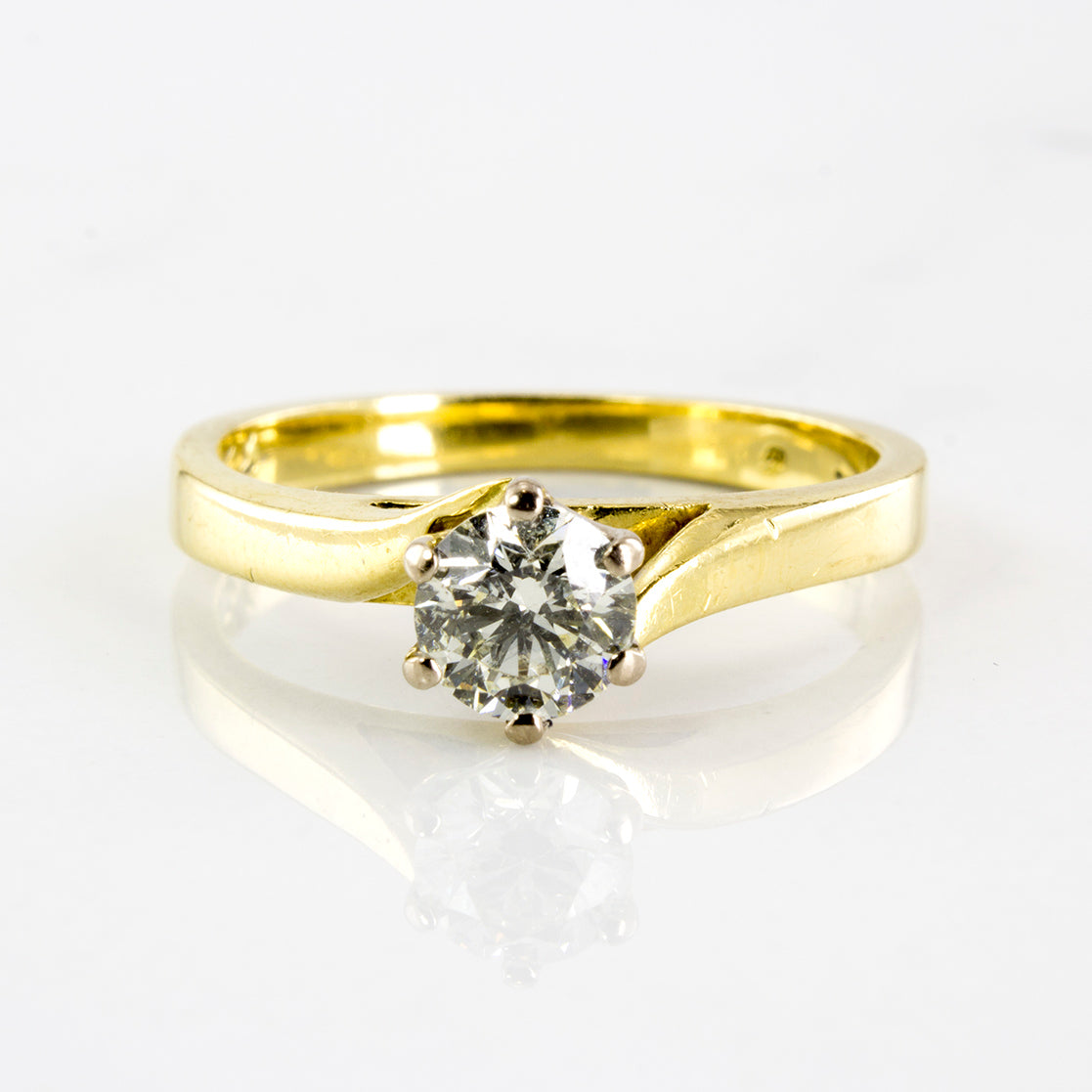 Elegant Diamond Solitaire Bypass Ring | 0.54 ctw | SZ 7 |