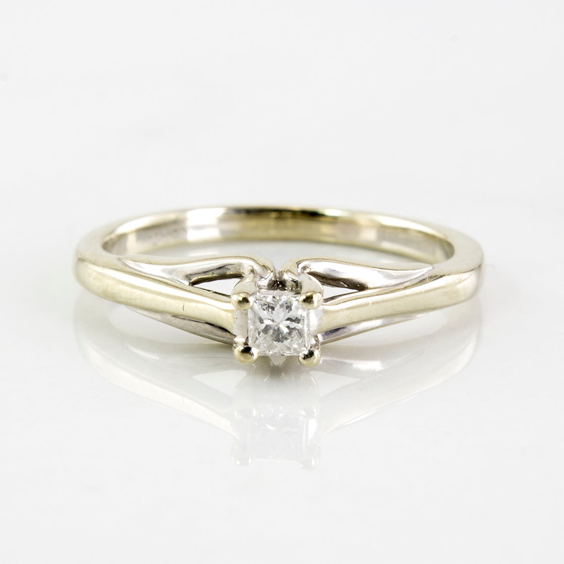 Princess Cut Diamond Solitaire Ring | 0.08 ctw | SZ 4.5 |